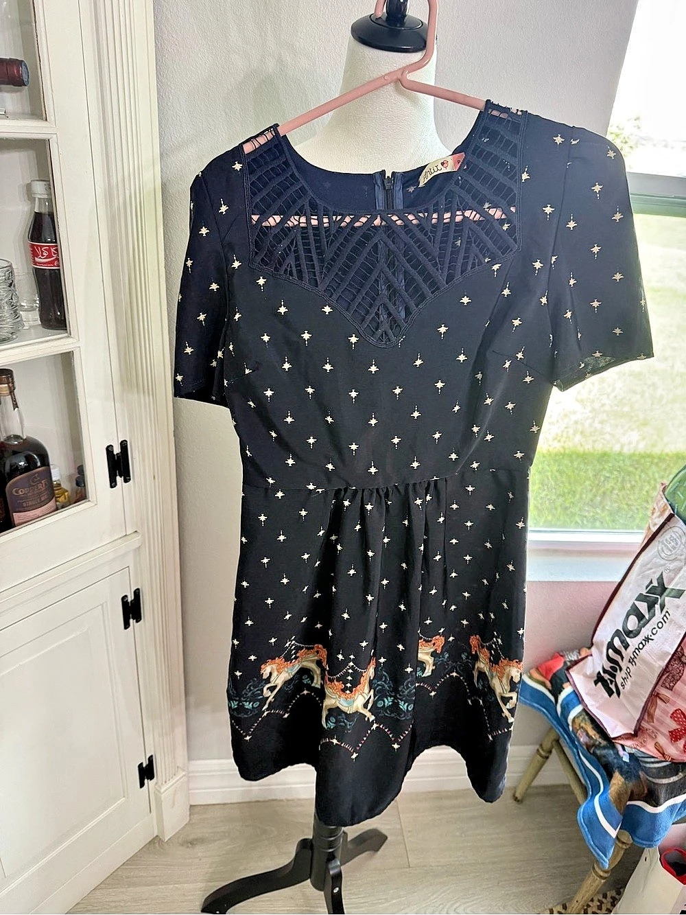 Antix Mini Carousel Print Dress Size Small